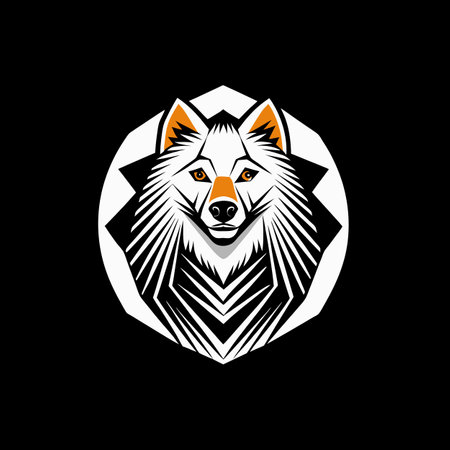 Wolf head logo template vector icon illustration. Wolf head vector logo template