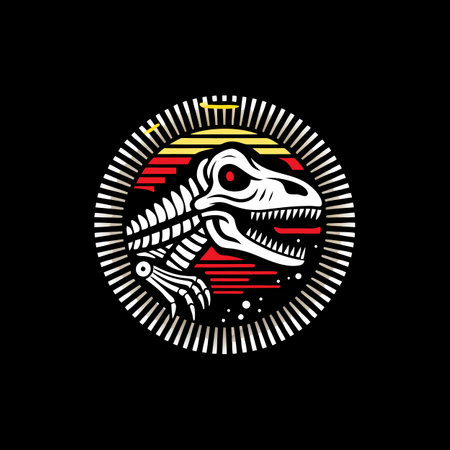 Triceratops head vector logo template. Dinosaurs head logo designのイラスト素材
