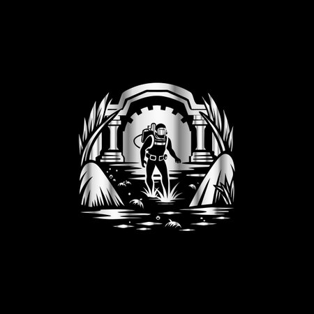 Lion King Black and White Initial ESport Monogram Logo Vectorのイラスト素材