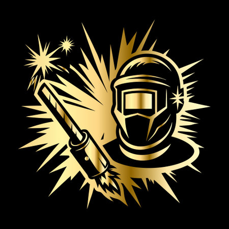 Soldier with a gun on a black background. Vector illustration.