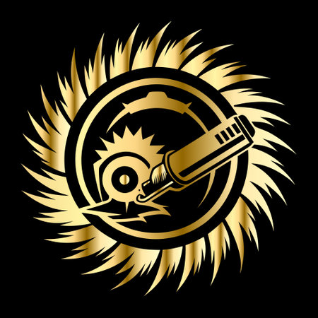 Circular saw logo. Circular saw logo. Circular saw logoのイラスト素材