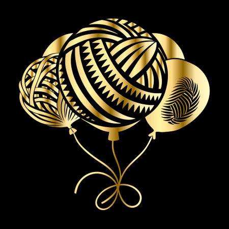 Balloon design, vector illustration eps 10. Black background.のイラスト素材