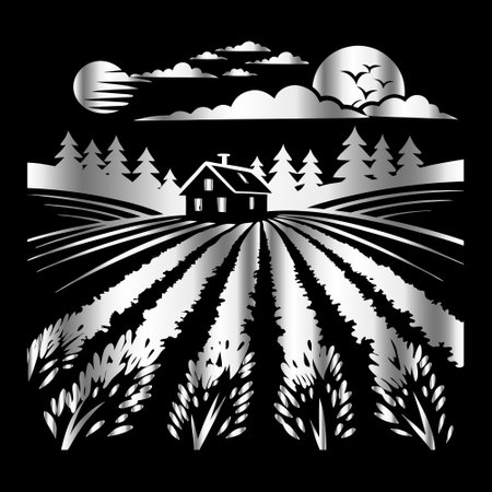 Agriculture design over black background, vector illustration eps10のイラスト素材