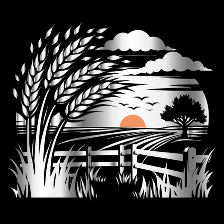 Agriculture design over black background, vector illustration. EPS10のイラスト素材