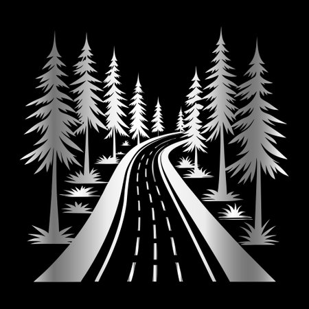 Road design over black background, vector illustration. Vector illustration. Eps 10.のイラスト素材
