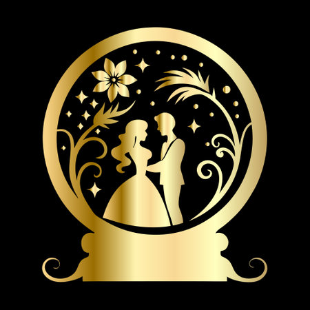 wedding design over black  background vector illustration. vector illustrationのイラスト素材
