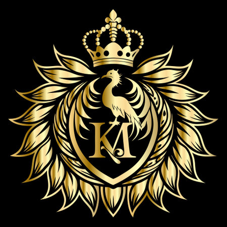 Heraldic Coat of Arms, vintage design element in vector.のイラスト素材