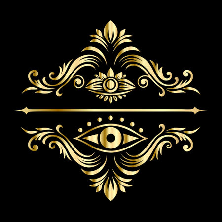Ornament in the style of baroque. Template for design.のイラスト素材