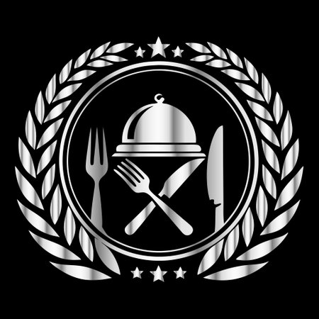 Restaurant design over black background, vector illustration. EPS10のイラスト素材