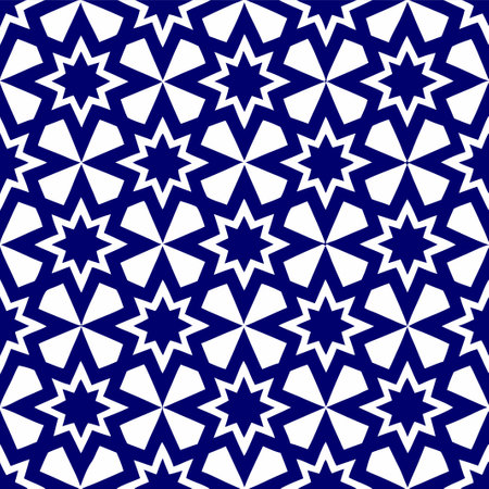Seamless geometric pattern based on traditional islamic art.のイラスト素材