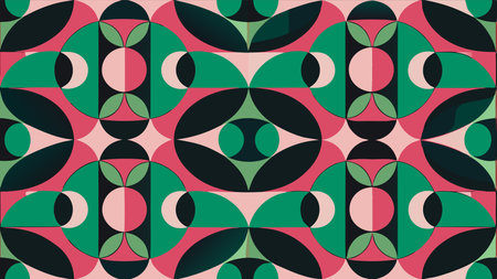 Seamless geometric pattern in retro style. Vector illustration for your designのイラスト素材