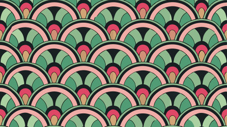 Seamless vector background with abstract geometric pattern. Print. Repeating background. Cloth design, wallpaper.のイラスト素材