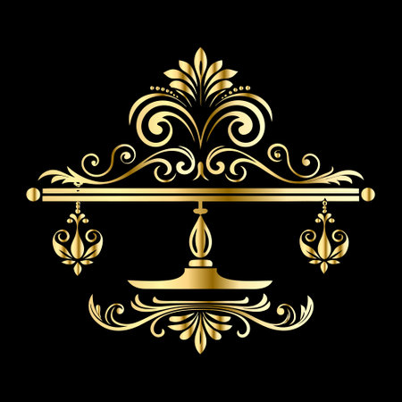 Vintage baroque ornament. Template for design. Vector illustrationのイラスト素材
