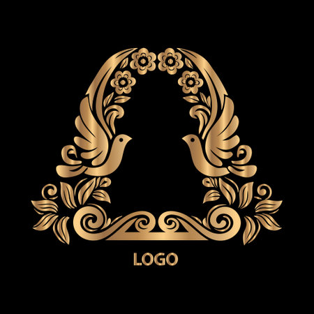 Vector illustration of letter O in the style of the Baroque.のイラスト素材