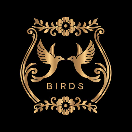 Wedding logo design template. Luxury wedding invitation, vector illustration.のイラスト素材