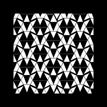 Seamless geometric pattern based on repetitive simple forms. Black and white background.のイラスト素材