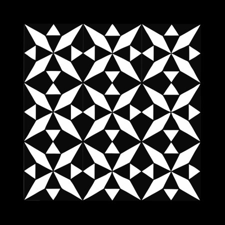 Geometric pattern in black and white colors. Seamless vector background.のイラスト素材