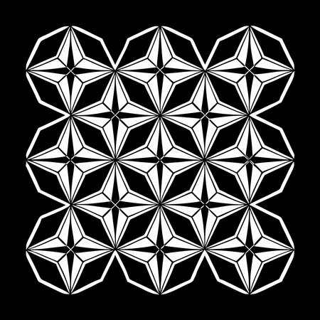 Geometric pattern for coloring book. Mandala. Vector illustration.のイラスト素材