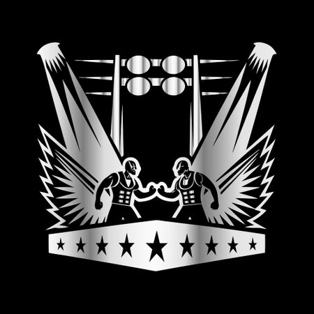 Gymnastics club emblem. Gymnastics club emblem.のイラスト素材