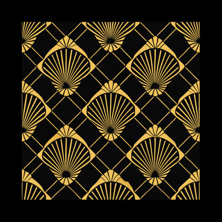 Seamless pattern in art deco style. Vector illustration.