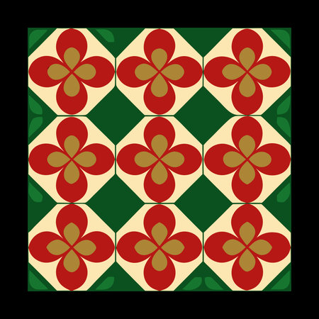 Vintage tiles seamless pattern. Vector illustration for design and decoration.