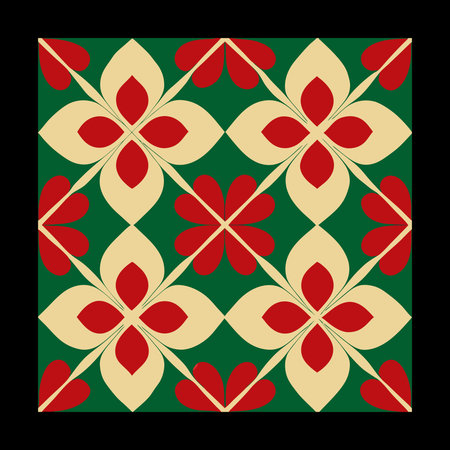 Seamless pattern with decorative ornament in the form of square tiles