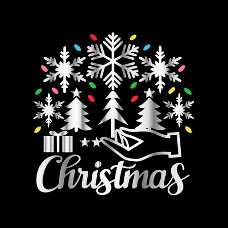 Merry Christmas and Happy New Year Greeting Card. Vector illustrationのイラスト素材