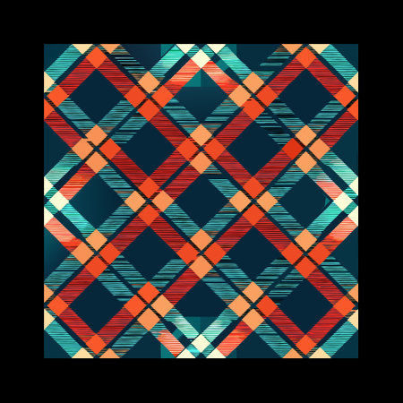 Tartan scotland seamless plaid pattern vector. Retro background fabric. Vintage check color square...
