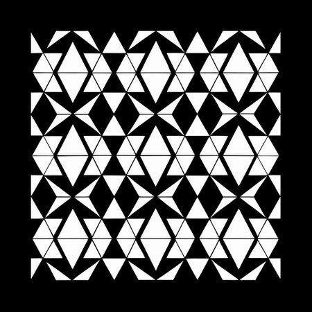 Black and white abstract geometric pattern. Vector illustration. Eps 10.