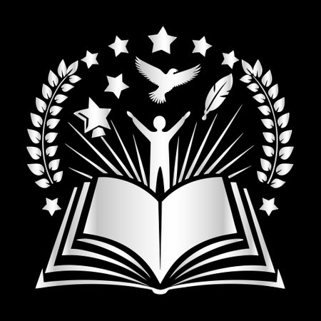 Education design over black background, vector illustration.  graphic. book.のイラスト素材