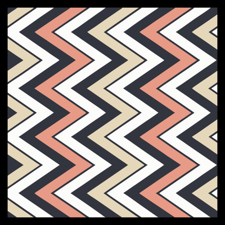 Seamless zigzag pattern in retro style. Vector illustration.のイラスト素材