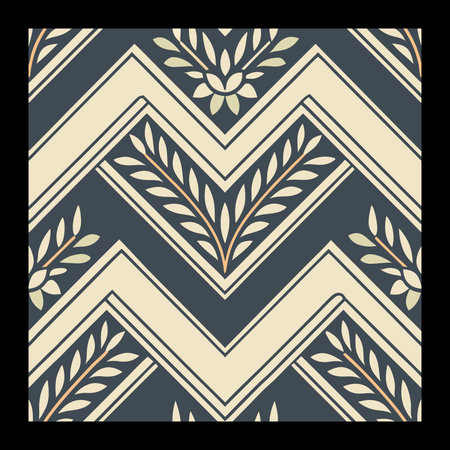 Seamless pattern with decorative ornament in retro style. Vector illustration.のイラスト素材