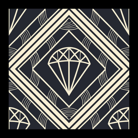 Seamless pattern with diamond. Vector illustration. Fashion graphic background design. Modern stylish abstract texture. Colorful template for prints, textiles, wrapping, wallpaper, website etc.のイラスト素材