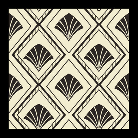 Seamless pattern in art deco style. Vector illustration.のイラスト素材