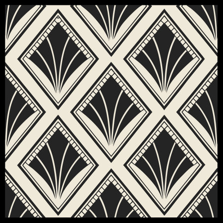 Seamless pattern in art deco style. Vector illustration.のイラスト素材