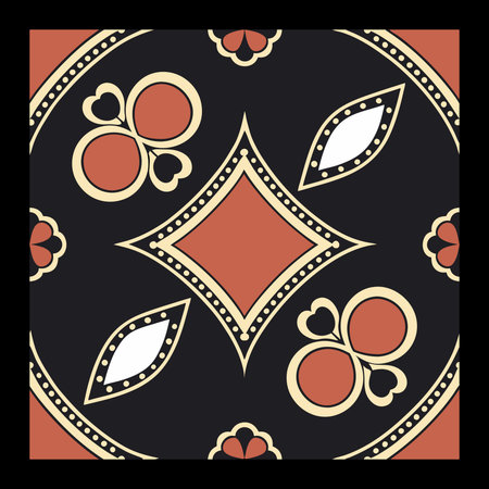 Seamless pattern with decorative ornaments. Vector illustration.のイラスト素材