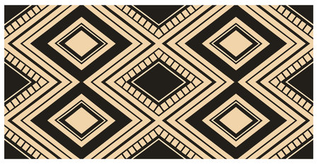 Seamless Repeatable Abstract Tribal Pattern. Perfect for fashion, textile design, cute themed fabric, on wall paper, wrapping paper, fabrics and home decor.のイラスト素材