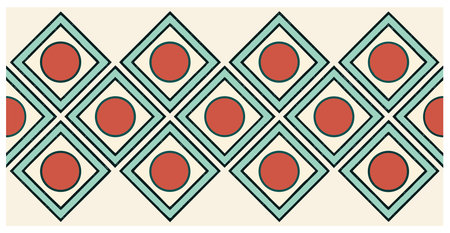 Seamless geometric pattern in retro style. Vector illustration for web design or print.のイラスト素材