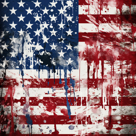 Grunge background with space for text or image. American flagの素材