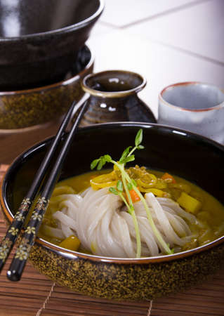 Japanese Udon Noodleの写真素材