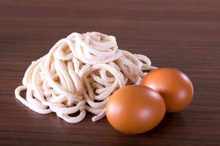 Japanese Raw Udon Noodleの写真素材