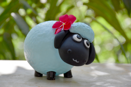 Eid Mubarak cute sheep dollの写真素材