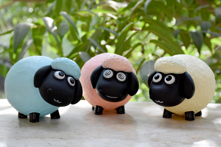 Eid Mubarak cute sheep dollの写真素材