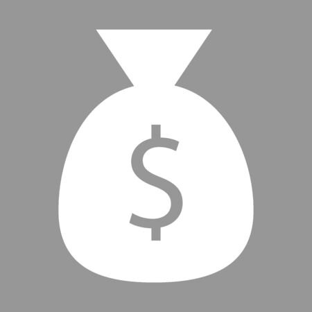 Money bag. Flat style icon. Vector illustrationのイラスト素材