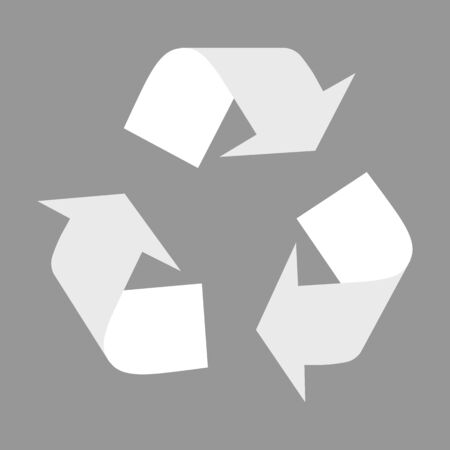 Recycle logo concept. Flat style icon. Vector illustrationのイラスト素材