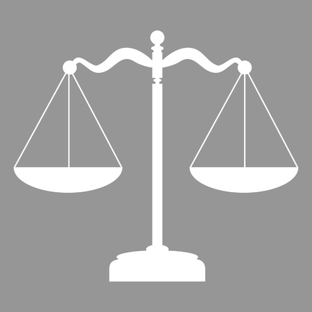 Scales balance. Flat style icon. Vector illustrationのイラスト素材