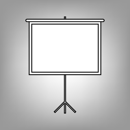 Blank Projection screen. Flat style icon. Vector illustrationのイラスト素材