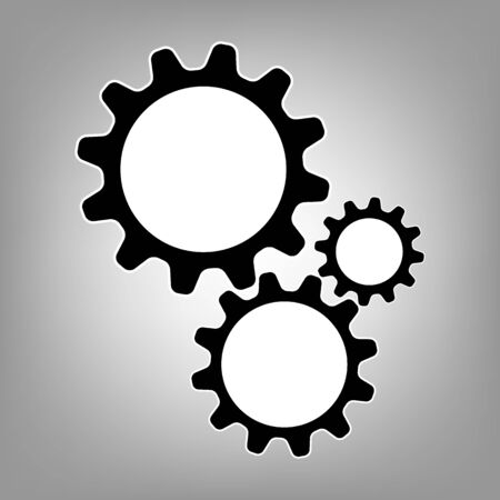 Settings sign. Flat style icon. Vector illustrationのイラスト素材