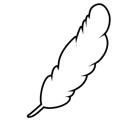 Feather line icon. Vector illustration on white backgroundのイラスト素材