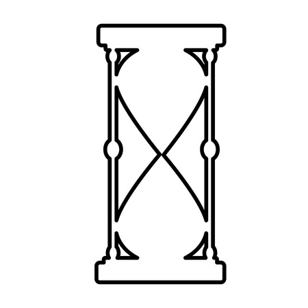Hourglass line icon. Vector illustration on white background